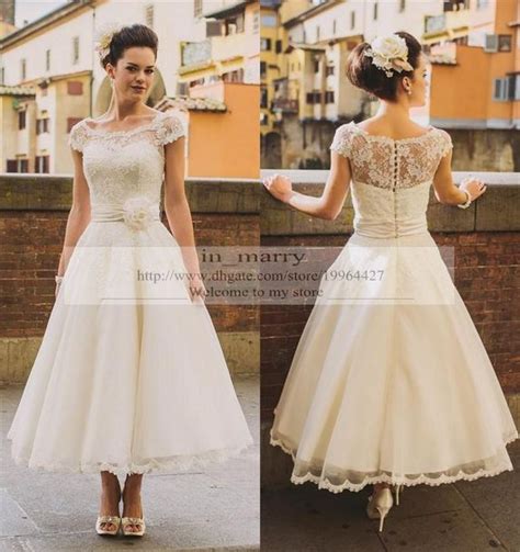 The charms and elegance … Dress: tea length wedding dresses, short wedding dress ...