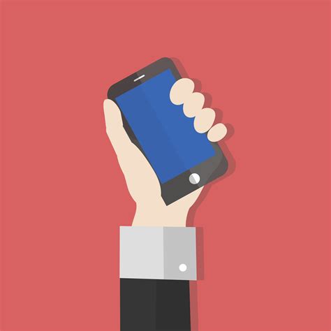 Illustration Of A Hand Holding A Mobile Phone Download Free Vectors