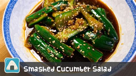 easy authentic chinese smashed cucumber salad vegan youtube