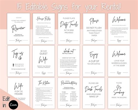 Ultimate Vrbo Template Bundle Editable Vacation Rental Sign Etsy