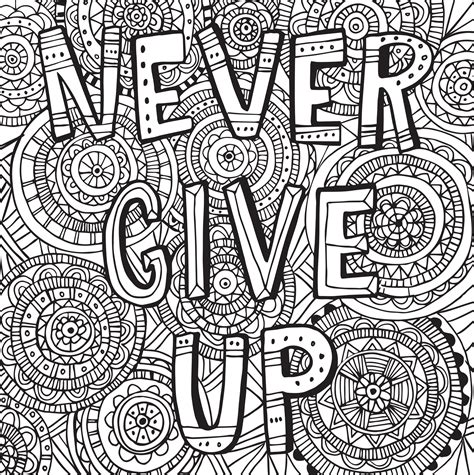 Printable Inspirational Quotes Coloring Pages Gallery | Free Coloring
