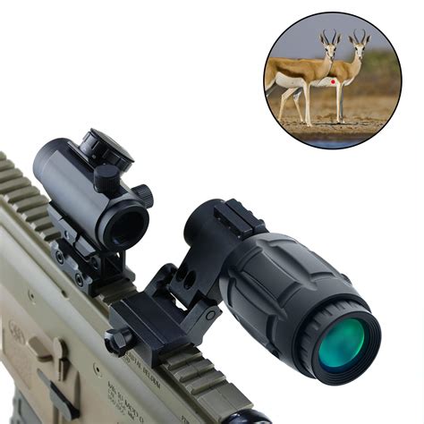 Beileshi 4x Optics Red Dot Sight Magnifier With Flip To Side Mount Buy