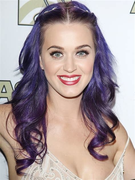Katy Perrys New Punk Rock Purple Hair Color All The