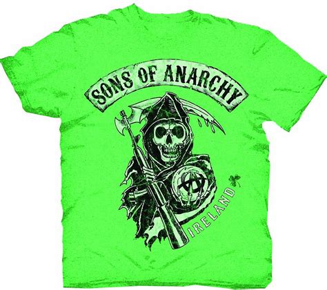 Buy T Shirt Sons Of Anarchy Distressed Irish Green Ts Lg