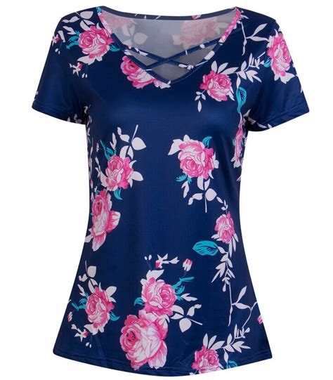 Women Tshirt Women Ladies Summer Short Sleeve Floral Shirt Tops Loose T Shirt Casual Tee Tops
