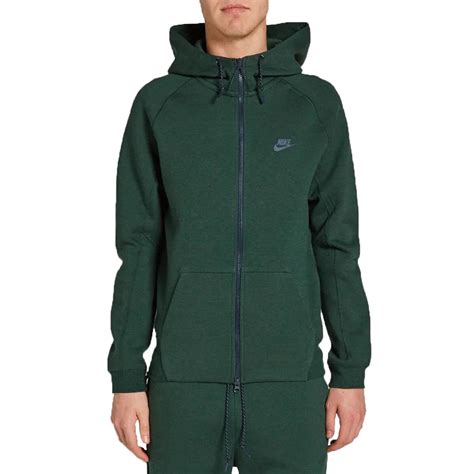 Nike Mens Sportswear Tech Fleece Aw77 Full Zip Hoodie Gorge Green