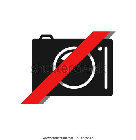 No Photography Sign Camera Prohibited Symbol Stock Vector Royalty Free