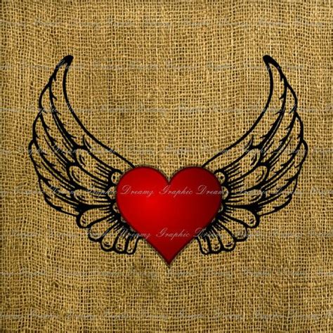 Pin En My Heart With Wing Art