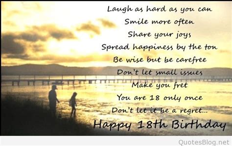 Free 18th birthday messages, wishes, sayings to personalize your birthday ecards, greeting cards or send sms text messages. Happy Birthday Quotations. Happy Anniversary Quotes.
