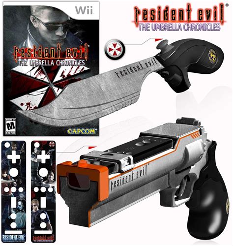 Resident Evil Umbrella Chroniclesmagnum Gun Bundle Nintendo Wii Video Games
