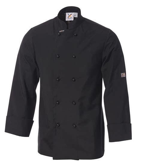 5 For Price Of 4 Trad Long Sleeve Chef Jacket In Black Au