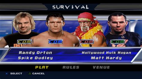 Wwe Sd Sym Pcsx2 Randy Orton Vs Hollywood Hulk Hogan Vs Spike Dudley Vs Matt Hardy Fatal 4
