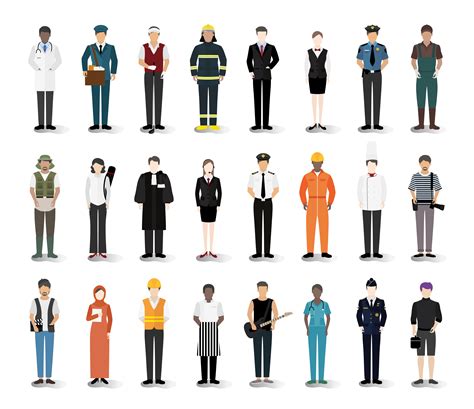 Illustration Vector Of Various Careers And Professions Download Free