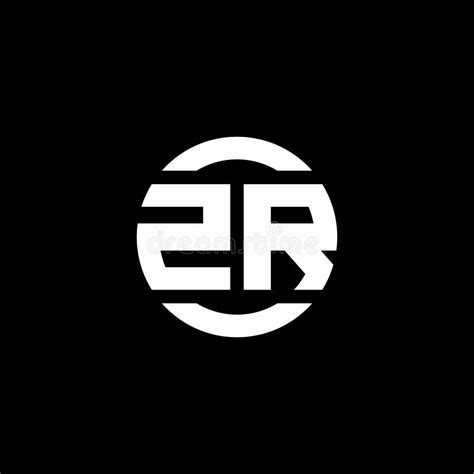 Zr Logo Monogram Isolated On Circle Element Design Template Stock