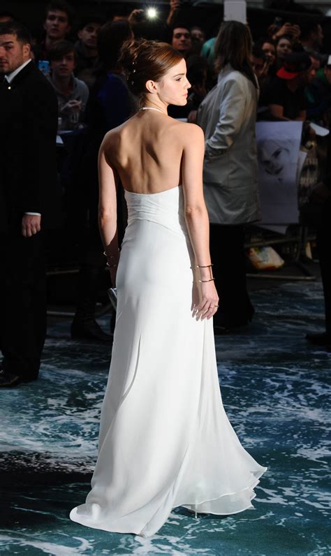 Emma In That White Dress From The Back Emmawatson