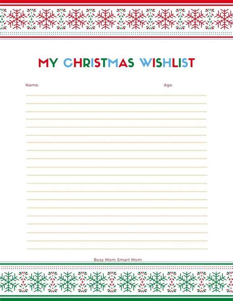 Free Printable Christmas Wish List For Adults Printable Templates By Nora