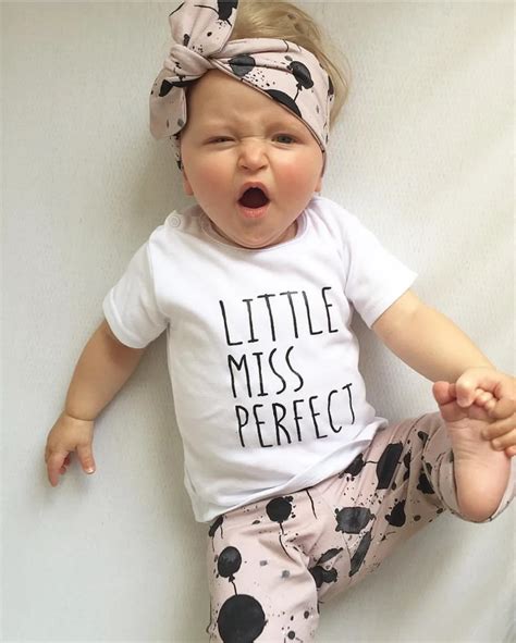 Summer Infant Baby Girl Clothes Cotton Letters Printed T Shirt Pants