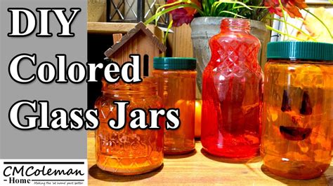 Make Your Own Colored Glass Jars An Easy Diy Glass Jars Painting