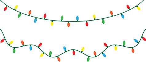 Christmas Lights String Isolated On White Background Vector 9096283