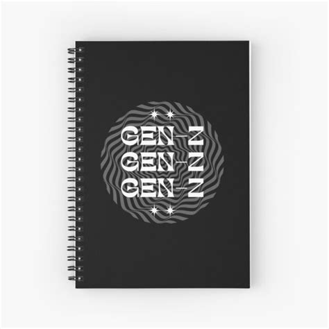 Gen Z Gen Z Generation Z Black Text T Shirts Spiral Notebook By