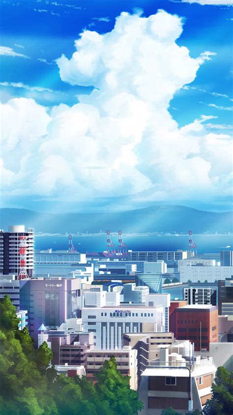 14 Anime City Iphone Wallpaper Baka Wallpaper