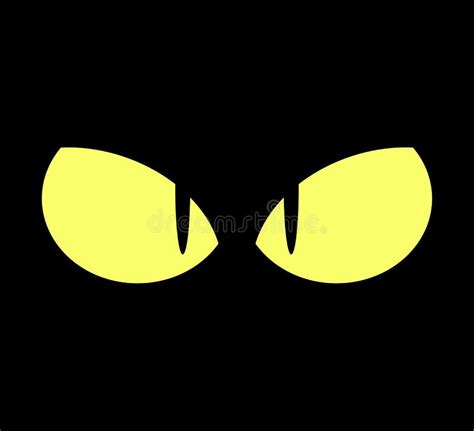 Halloween Spooky Scary Eyes Vector Design Isolated On Black Ba Stock