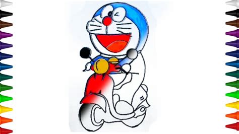 Cara menggambar sepeda motor bebek youtube via youtube.com. cara menggambar doraemon naik sepeda motor dengan mudah ...