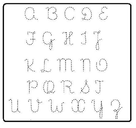 Alfabeto Pontilhado Para Imprimir Letra Cursiva A Partir Dos Anos PDMREA