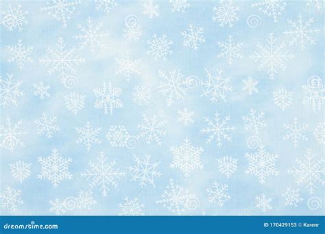 Blue And White Snowflake Winter Or Christmas Background Stock Image