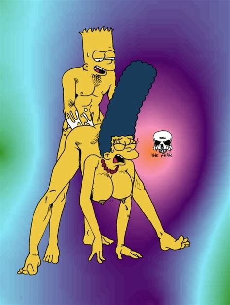Rule 34 Bart Simpson Breasts Color Cum Female Front View Human Incest Male Marge Simpson