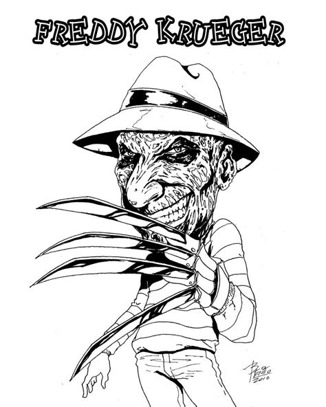 Freddy Kruger Free Coloring Pages