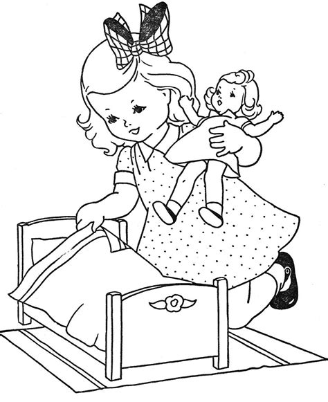 Baby Dolls Coloring Pages Coloring Home
