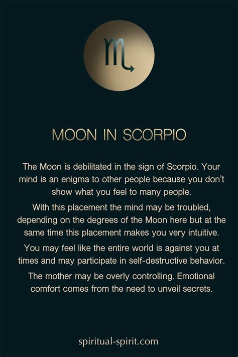 Scorpio Moon Mars Scorpio Moon Sign Scorpio Moon Birth Chart