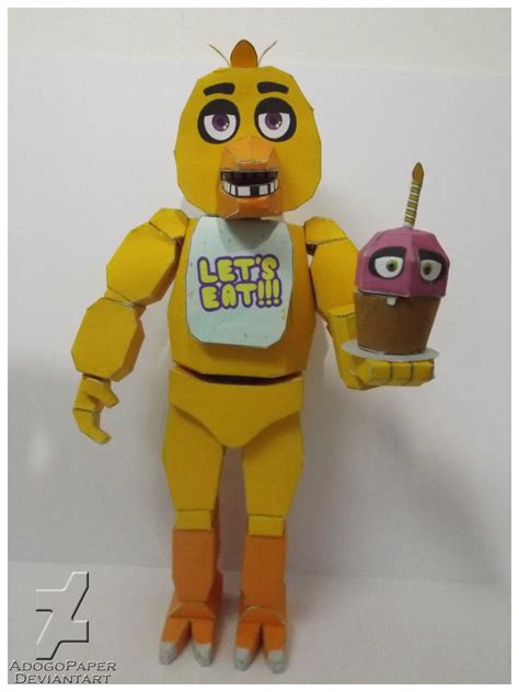 Five Nights At Freddys Chica Papercraft By Adogopaper On Deviantart