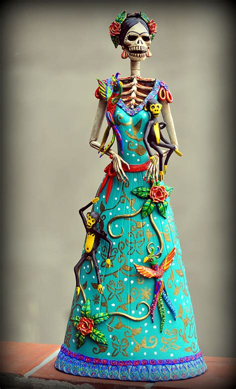 Mexican Catrina Doll Day Of The Dead Pinterest