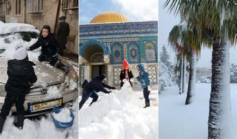 Breathtaking Scenes After Rare Snowfall In Israel Jordan And Other