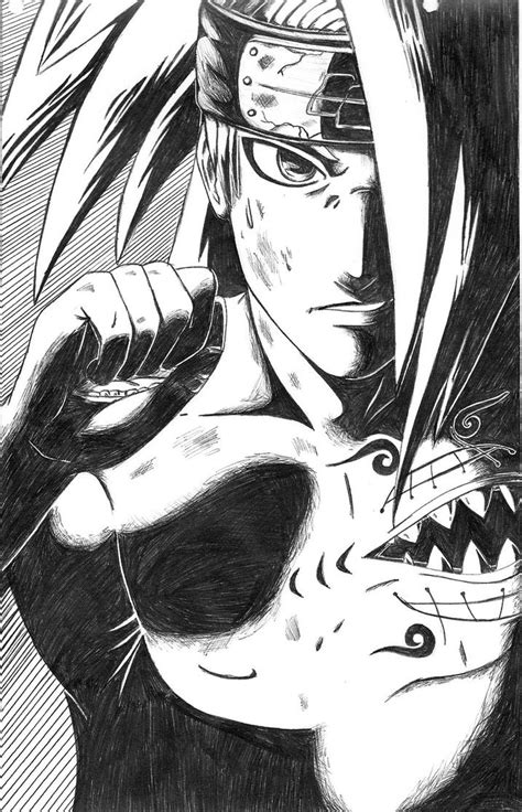 Deidara Black And White By Saphiiira On Deviantart