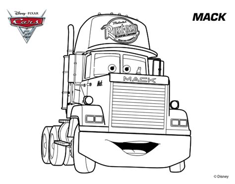 Disney Cars Coloring Pages Mack