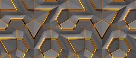 3d Solid Gold Geometric Abstract Gray Triangle Background Grey Etsy