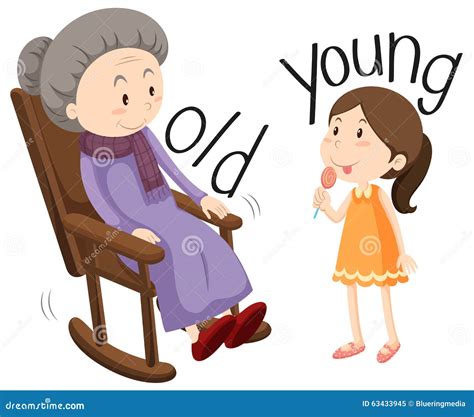 Old Woman And Young Girl Stock Vector Illustration Of Adult 63433945