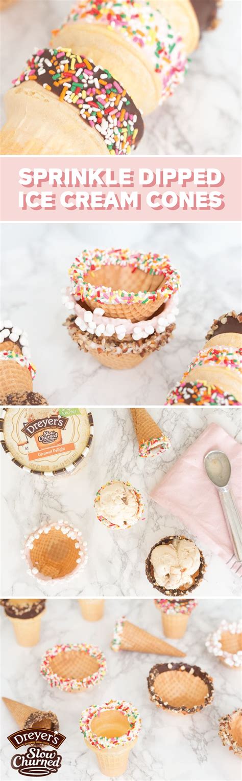 Diy Dipped Ice Cream Cones For A Summer Party Treats And Trends Recipe Dipped Ice Cream