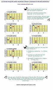 Beginner Guitar Open Chords Chart Mamamusicians Guitar For