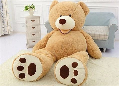 2021 2016 Stuffed Giant 340cm Big Plush Teddy Bear Huge Soft 100 Cotton Doll Toys Brown Teddy