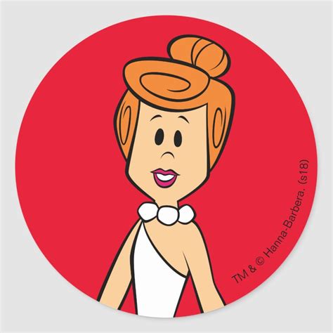 The Flintstones Wilma Flintstone Classic Round Sticker Zazzle