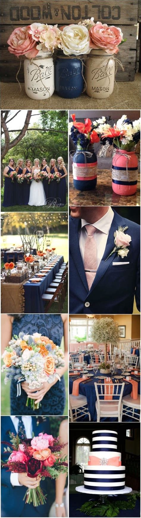 Wedding Ideas 18 Peach And Navy Blue Inspired Wedding Ideas ️ See