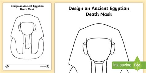 Egyptian Mask Template Design An Egyptian Mask Activity