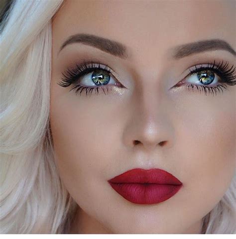 Maroon Eye Makeup Red Lipstick Makeup Looks Burgundy Makeup