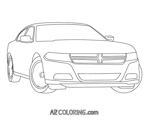 Dodge Charger Coloring Page Coloring Home