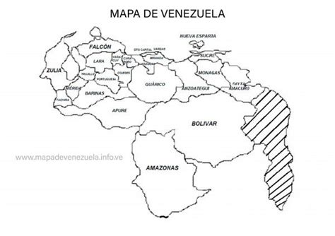 Los labios resecos, ácidos, la mirada un poco senil. Dibujos de Mapa de Venezuela para descargar y colorear | Colorear imágenes