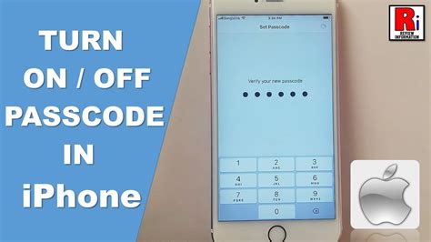 How To Turn On Off Passcode In Iphone Youtube